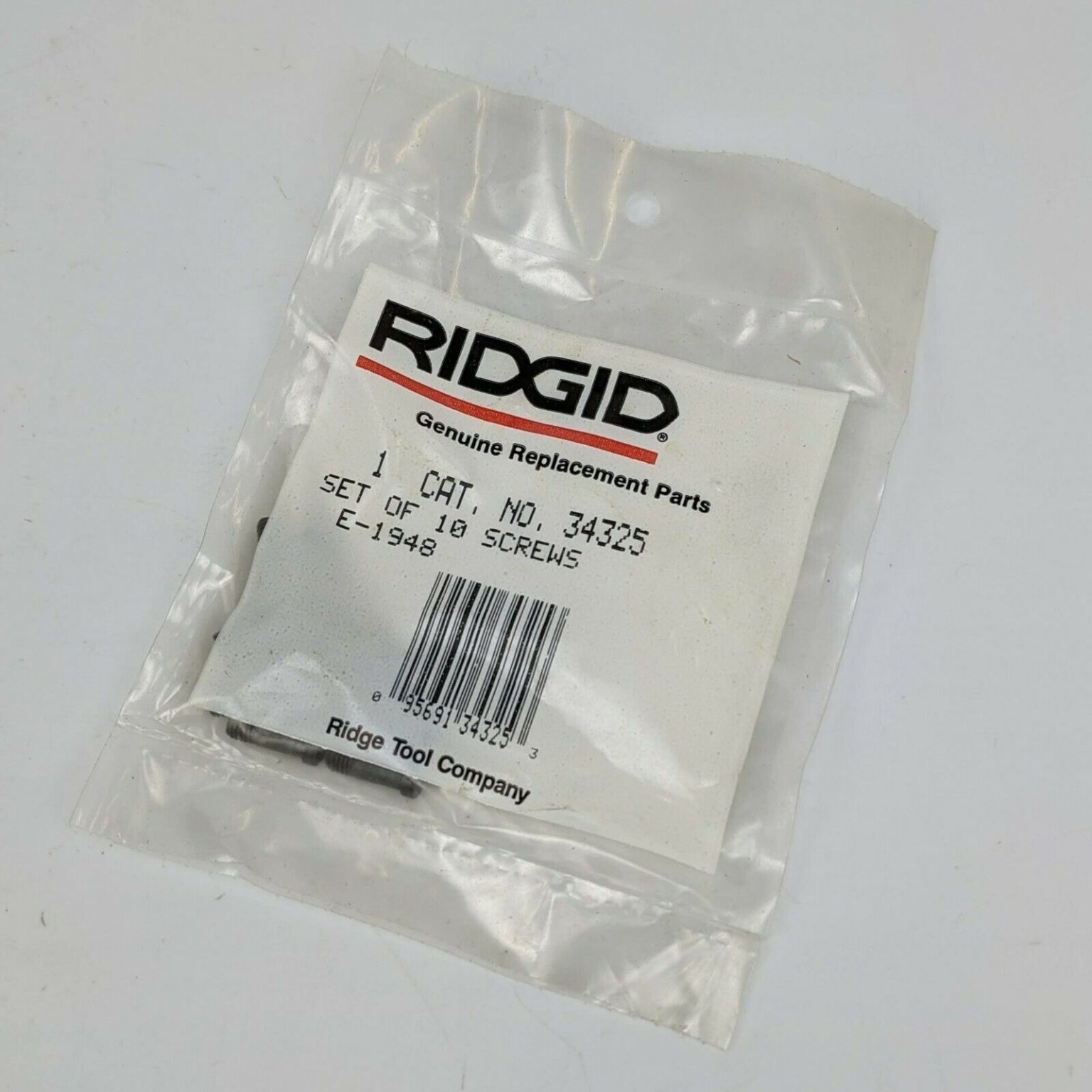 Ensemble de 10 vis de marque Ridgid / 34325 - Distributions BL